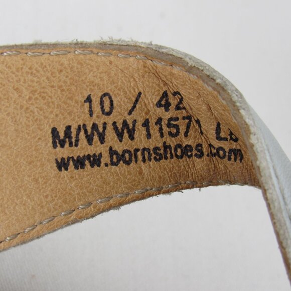 Born Light Blue Leather Flip Flops Floral Sandals Summer Women's 10 - Picture 8 of 8